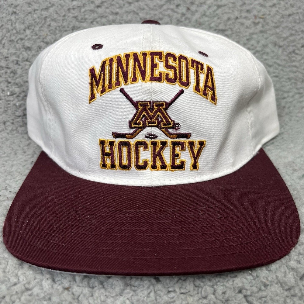 Vintage Minnesota Golden Gophers Hockey Snapback Hat Cap‎ Champion